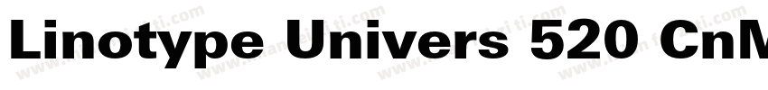 Linotype Univers 520 CnMedium字体转换